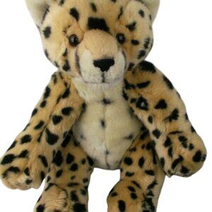 Build A Bear Cheetah Leopard Tiger Cat Tan Black Zoo BABW 16" Plush Stuffed